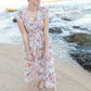 Smocked Floral Print Maxi Dress Dresses Polagram & BaeVely