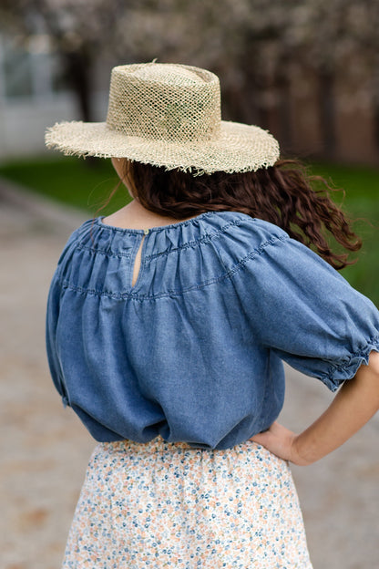 Smocked York Short Sleeve Top - FINAL SALE Tops