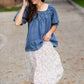 Smocked York Short Sleeve Top - FINAL SALE Tops