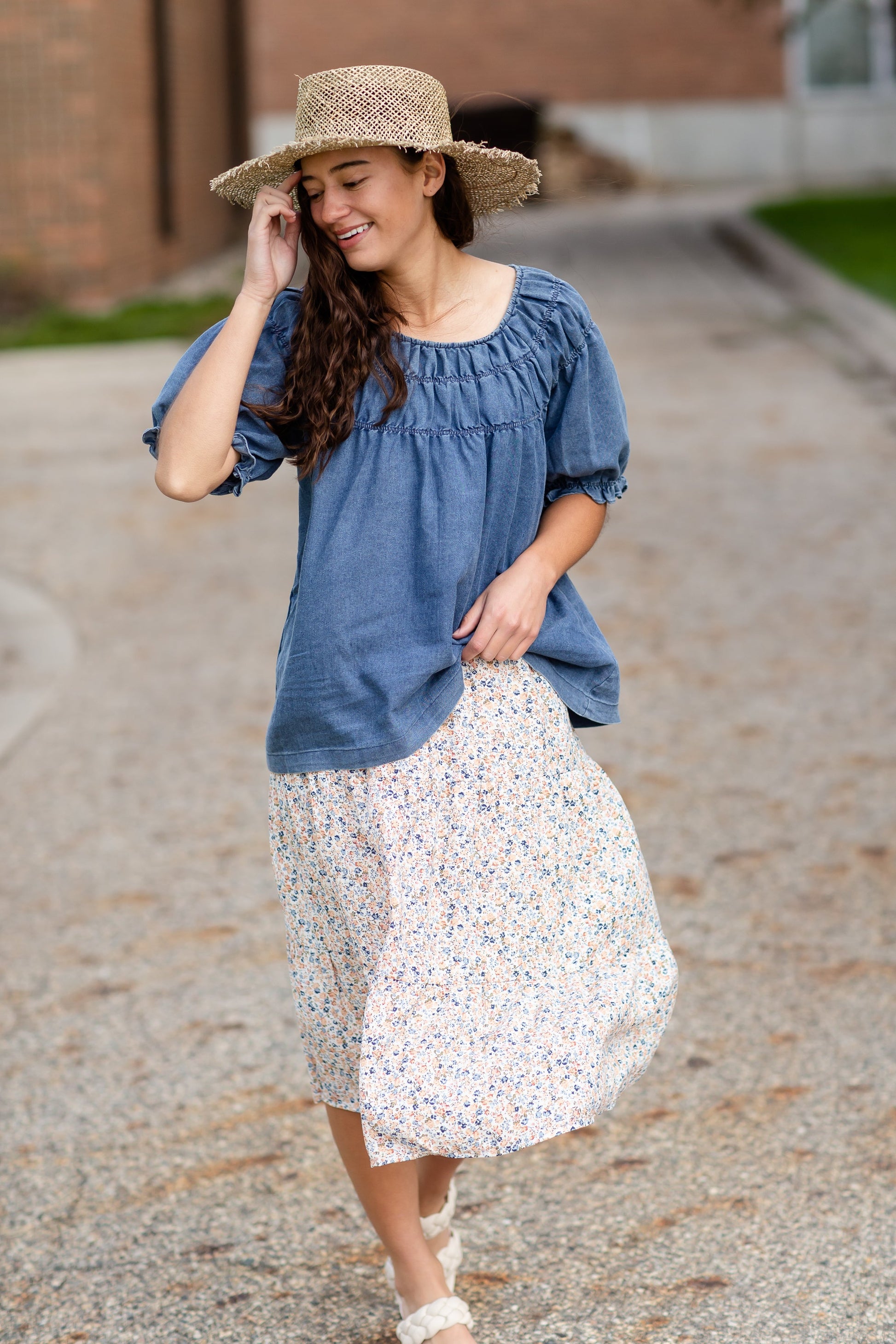 Smocked York Short Sleeve Top - FINAL SALE Tops