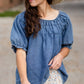 Smocked York Short Sleeve Top - FINAL SALE Tops