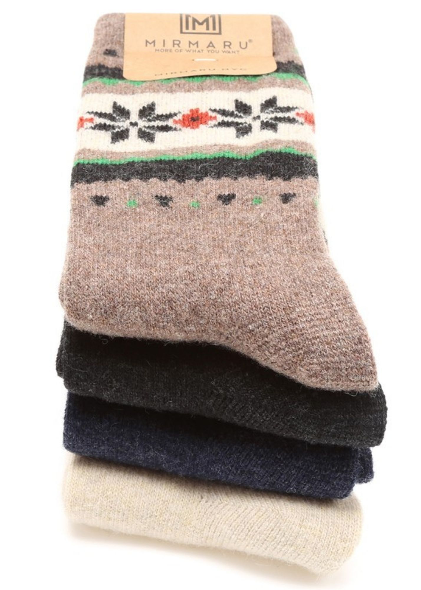 Snowflake Crew Length Socks Accessories MirMaru