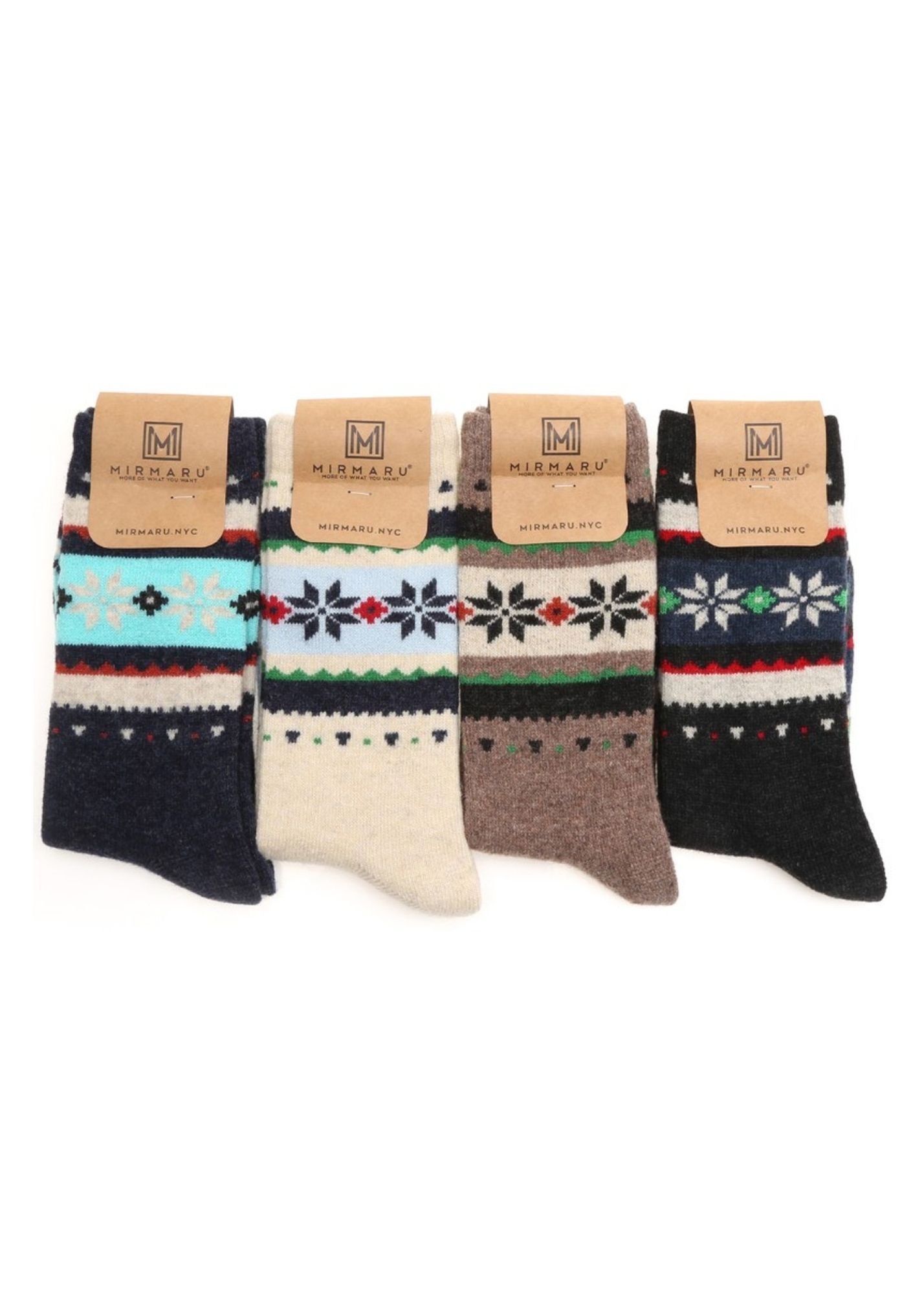 Snowflake Crew Length Socks Accessories MirMaru