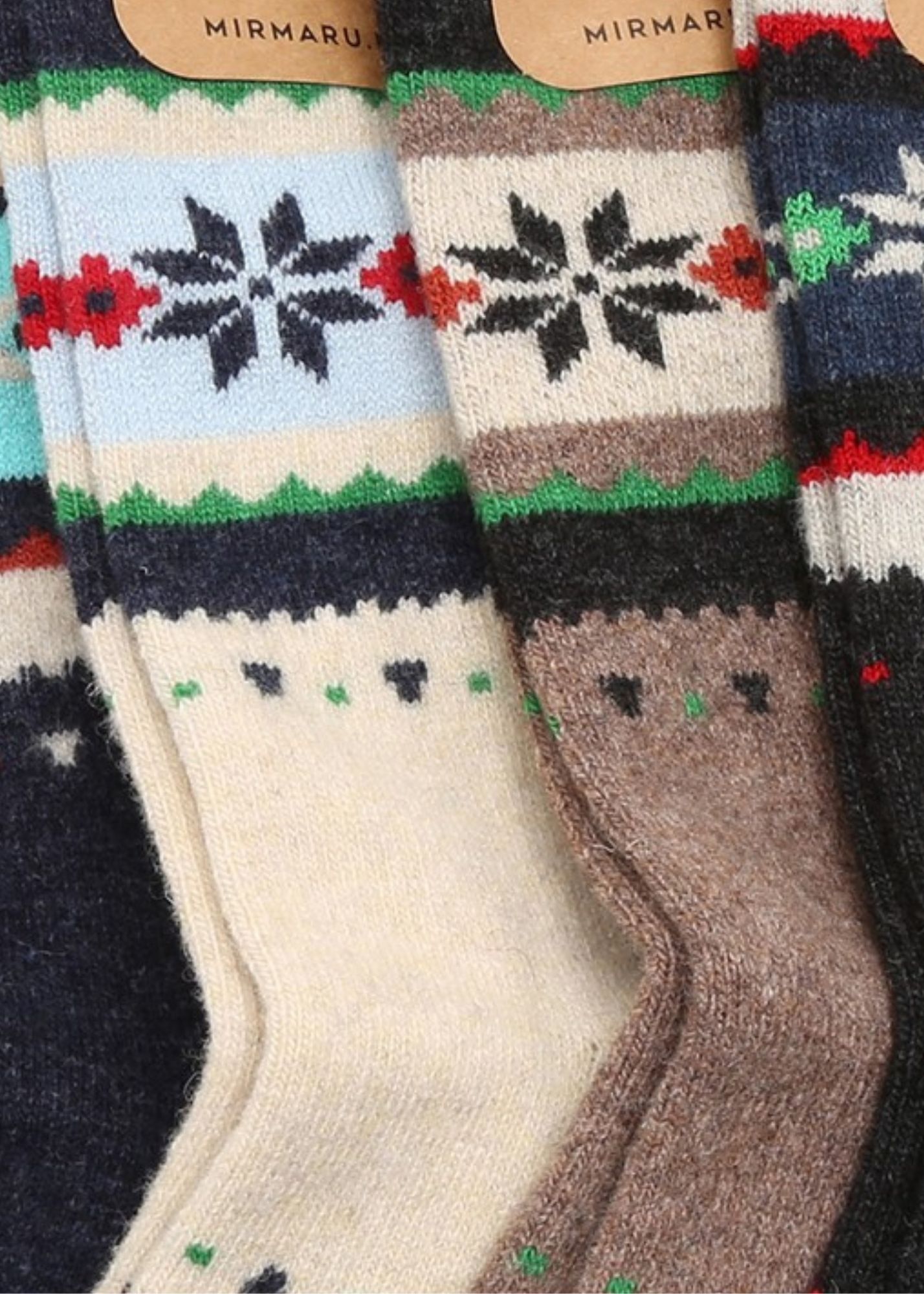 Snowflake Crew Length Socks Accessories MirMaru