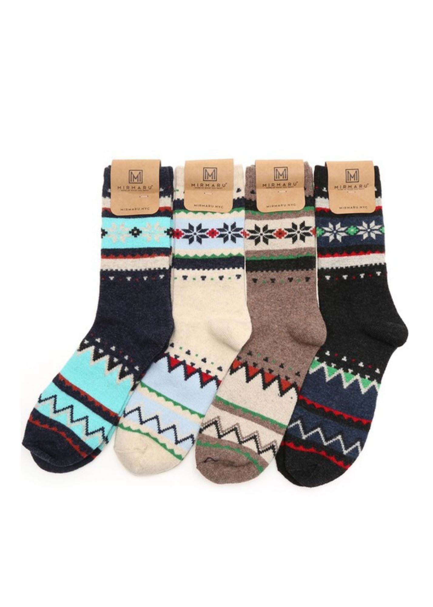 Snowflake Crew Length Socks Accessories MirMaru