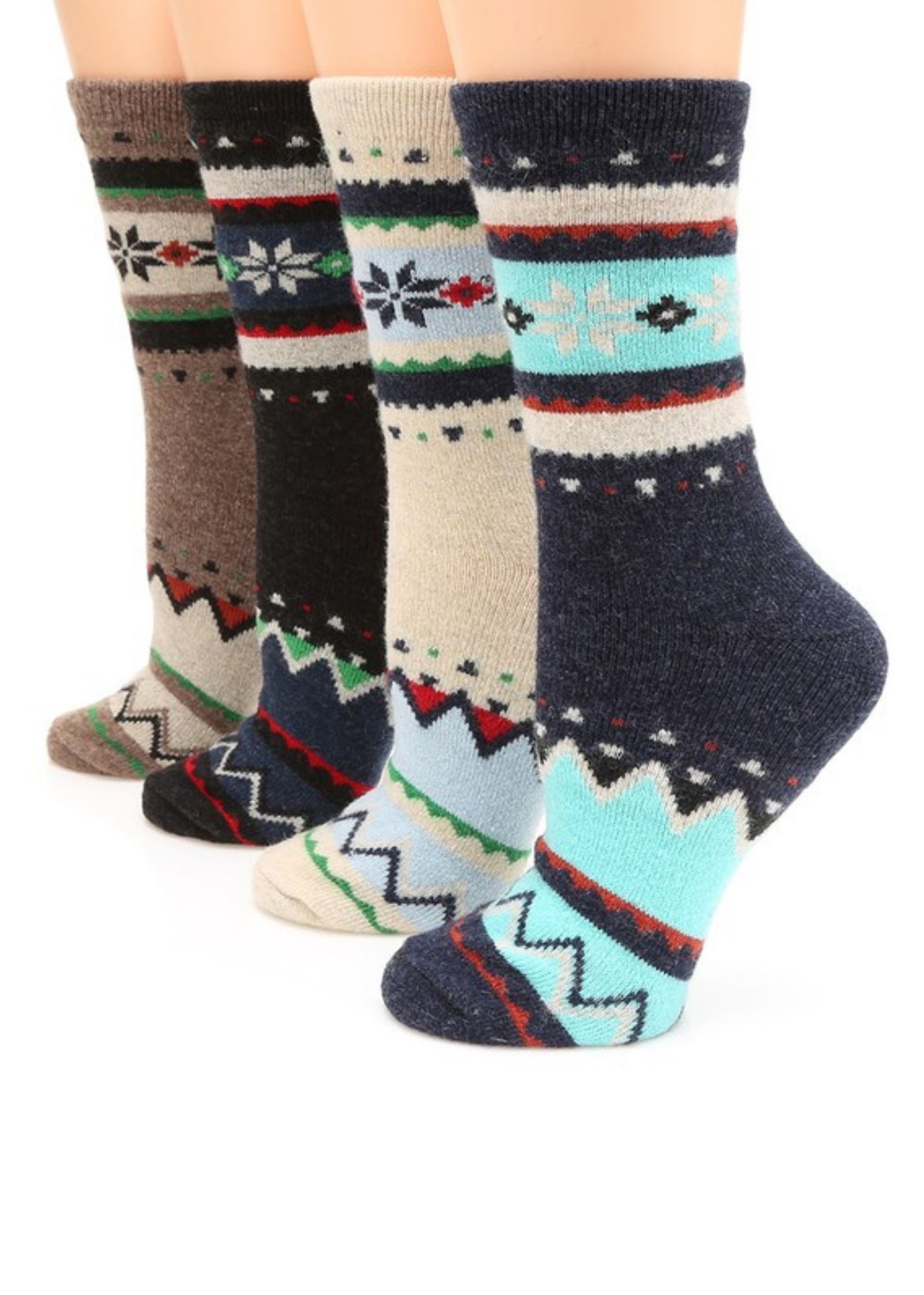 Snowflake Crew Length Socks Accessories MirMaru