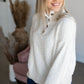 Soft Fuzzy Knit Button Pullover Sweater Tops Trend Notes
