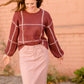 Solange Jacquard Plaid Sweater Tops Z Supply