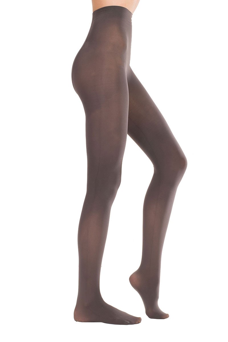 Solid Basic Opaque Tights - FINAL SALE Accessories Charcoal