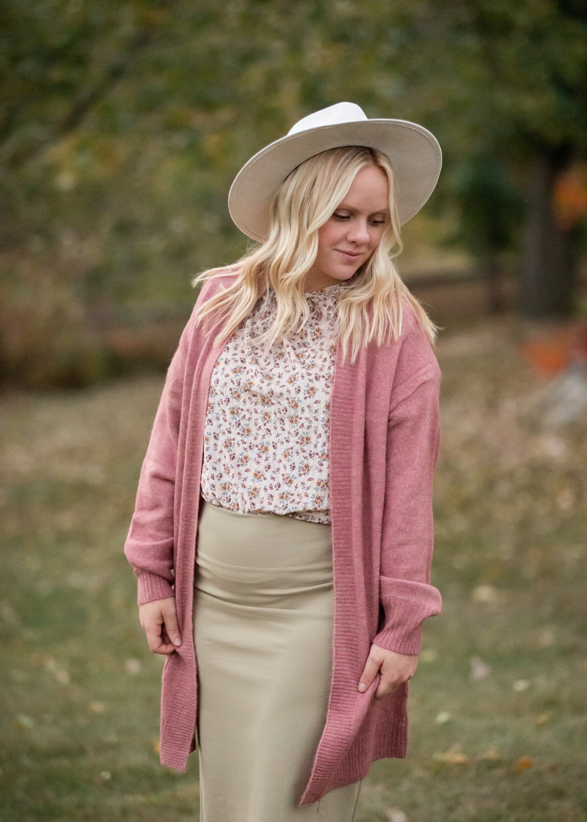 Solid Cardigan with Pockets Tops