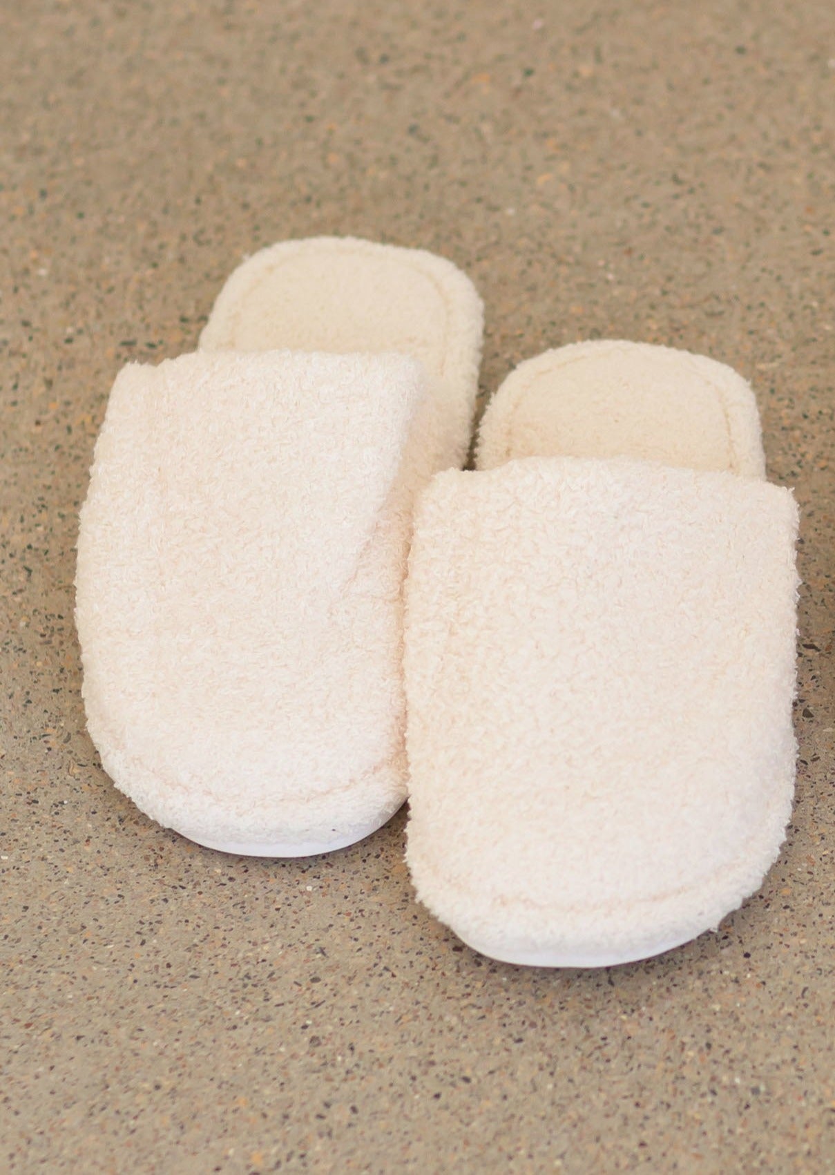 Solid Color Slippers Gifts Ivory / S/M