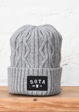 Sota' Patch Cable Knit Beanie Accessories