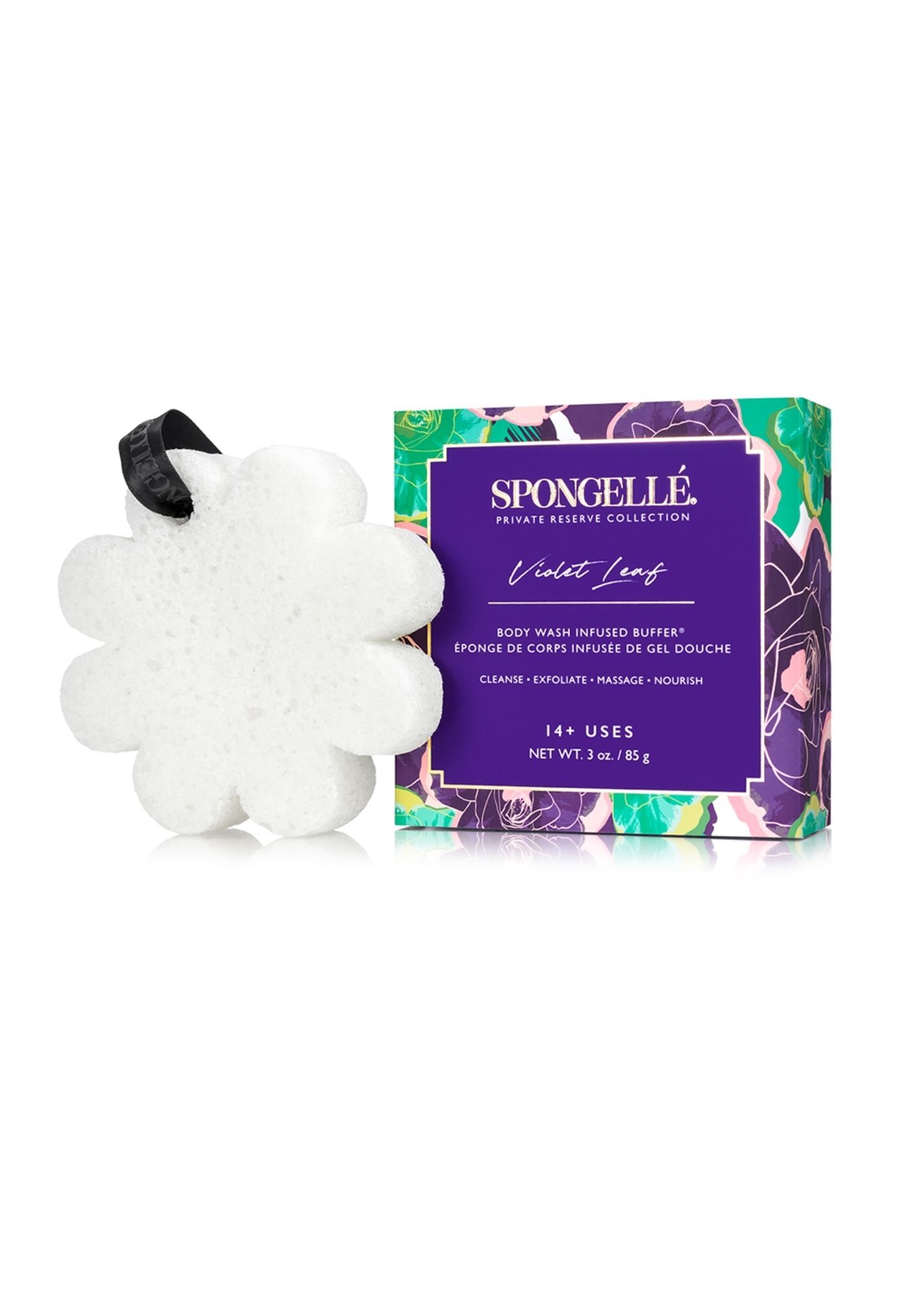Spongellé Boxed Body Wash Infused Buffer Home & Lifestyle Spongelle Violet Leaf