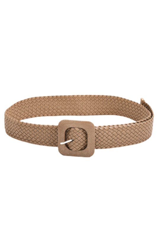 Square Braided Buckle Belt Accessories Fame Accessories