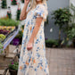 Square Neck Floral Print Midi Dress Dresses Hayden