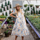 Square Neck Floral Print Midi Dress Dresses Hayden