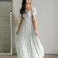 Square Neck Floral Print Tiered Maxi Dress Dresses Polagram & BaeVely
