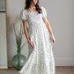 Square Neck Floral Print Tiered Maxi Dress Dresses Polagram & BaeVely
