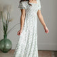 Square Neck Floral Print Tiered Maxi Dress Dresses Polagram & BaeVely