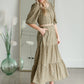 Square Neck Tiered Maxi Dress Dresses Polagram