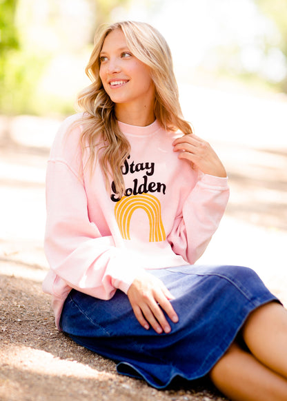 Stay Golden Crewneck Sweatshirt Tops