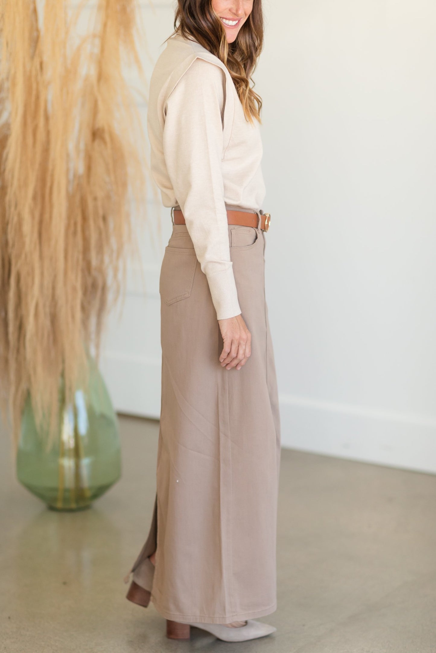 Stella Fawn Long Denim Maxi Skirt Skirts Inherit