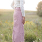 Stella Mauve Long Denim Maxi Skirt Skirts Inherit