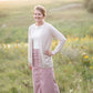 Stella Mauve Long Denim Maxi Skirt Skirts Inherit
