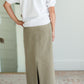 Stella Moss Olive Long Denim Maxi Skirt Inherit Co.