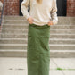 Stella Olive Green Long Denim Maxi Skirt Skirts Inherit