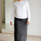 Stella Smokey Charcoal Long Denim Maxi Skirt Inherit Co.