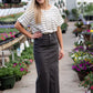 Stella Smokey Charcoal Long Denim Maxi Skirt Inherit Co.