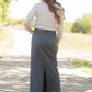 Stella Smokey Charcoal Long Denim Maxi Skirt Skirts