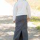 Stella Smokey Charcoal Long Denim Maxi Skirt Skirts