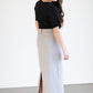 Stella Stone Gray Long Denim Maxi Skirt - FINAL SALE Skirts
