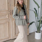 Stella Tawny Taupe Long Denim Maxi Skirt Sheer Dent Beauty