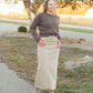 Stella Tawny Taupe Long Denim Maxi Skirt Skirts