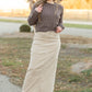 Stella Tawny Taupe Long Denim Maxi Skirt Skirts
