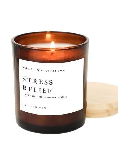 Stress Relief Soy Candle Home & Lifestyle Sweet Water Decor