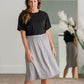 Stretch Skirt with Front Pockets Skirts Les Amis Gray / S