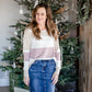 Striped Colorblock Speckled Sweater Tops Staccato