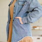 Striped Denim Shirt Jacket Tops Polagram