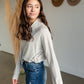 Striped French Terry Raglan Sleeve Top Tops Staccato