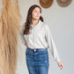 Striped French Terry Raglan Sleeve Top Tops Staccato