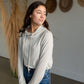 Striped French Terry Raglan Sleeve Top Tops Staccato