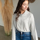 Striped French Terry Raglan Sleeve Top Tops Staccato