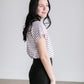Striped Short Sleeve Crewneck Top Tops