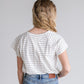 Striped Short Sleeve Crewneck Top Tops