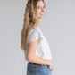 Striped Short Sleeve Crewneck Top Tops