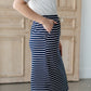 Striped Skirt With Elastic Waist Band Skirts Polagram